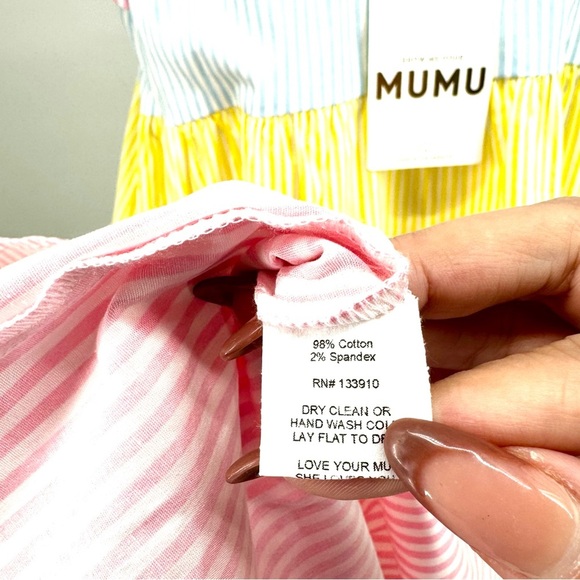 SHOW ME YOUR MUMU Sabrina Maxi Dress in Pastel Pinstripe NWT - Picture 7 of 9